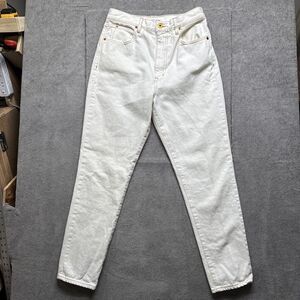 slvrlake Jeans Womens 28 Natural White High Rise Straight‎ Leg Premium Denim USA